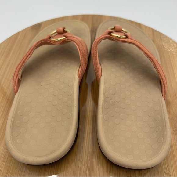 Vionic Tide Aloe Thong Sandals Beige Peach Flip Flop Size 5 - Picture 7 of 12